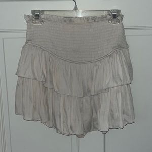 Mustard Seed crème colored ruffle skirt